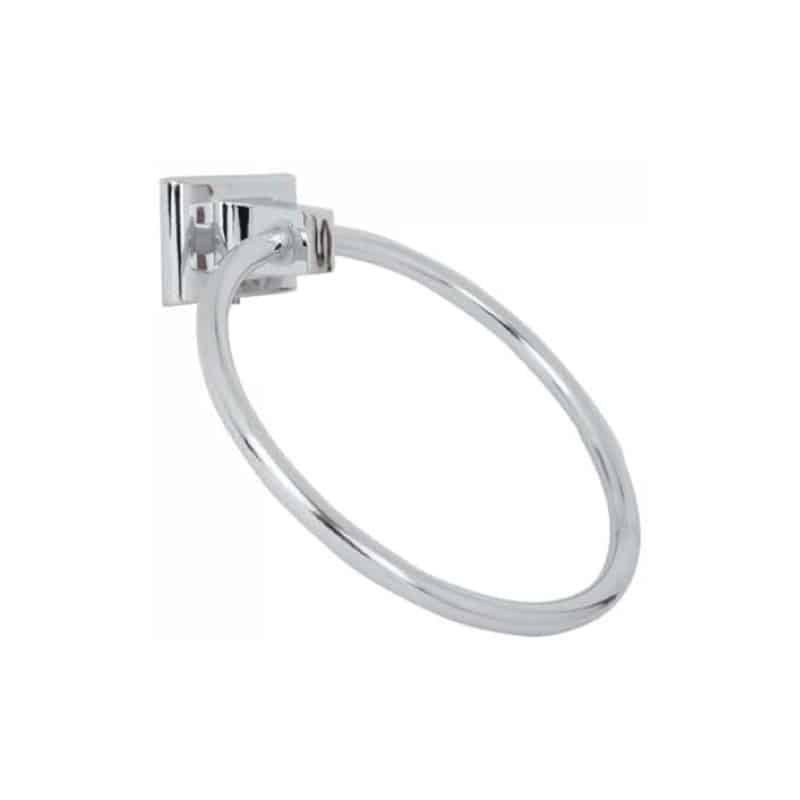 TOALLERO REDONDO DE ALUMINIO SEMIEMPOTRAR CROMADO RUGO JE260