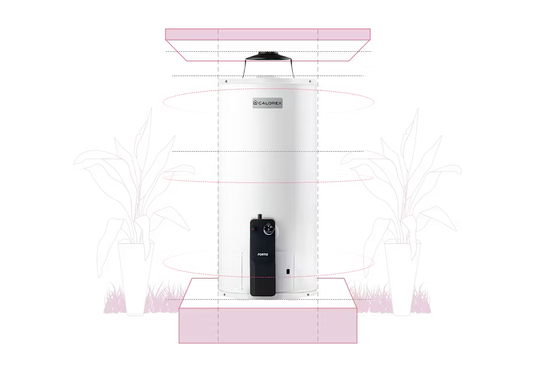 CALENTADOR DE DEPOSITO CALOREX/FORTIS 38 LTS G10 LP