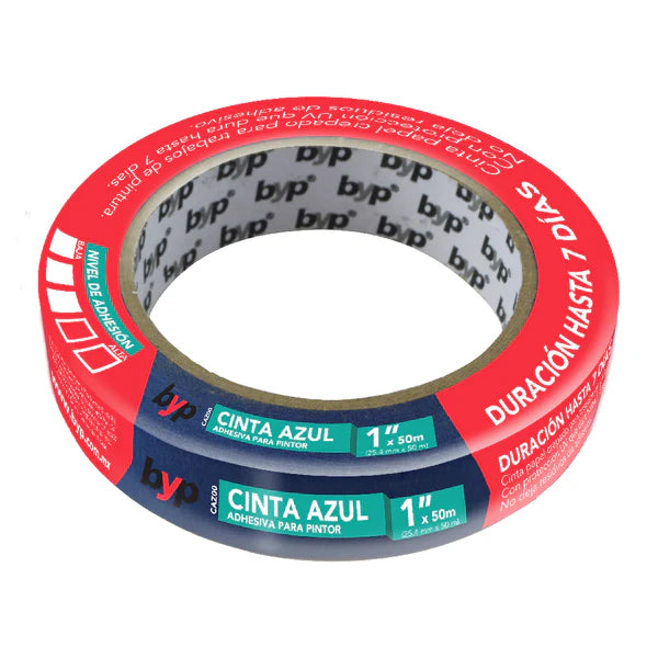 CINTA AZUL BYP PARA PINTOR 1"X50 M CAZ