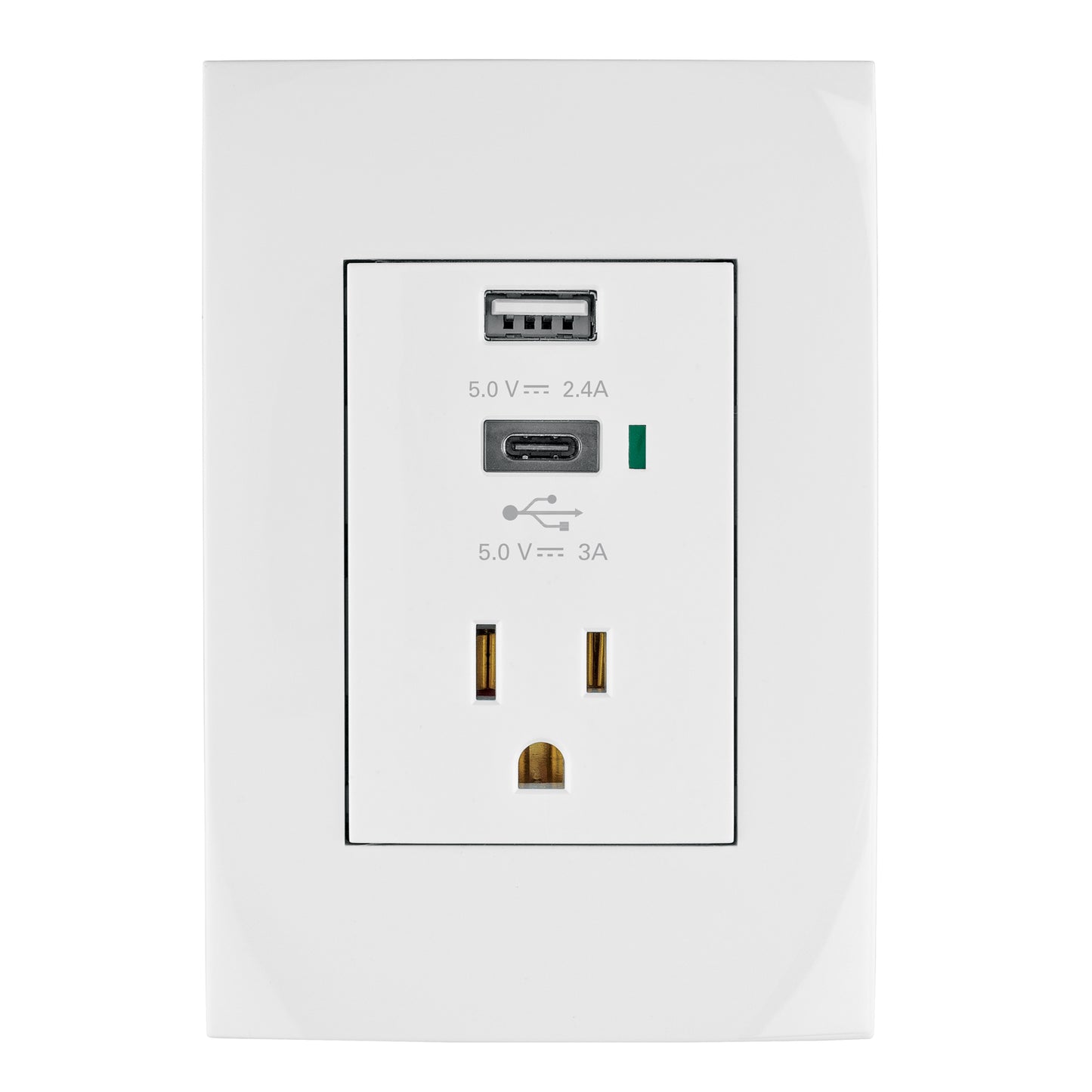 CONTACTO DE 2 POLOS TIERRA CON 2 PUERTOS USB VOLTECK (48313) COUSB-OB