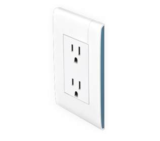 CONTACTO DUPLEX MODUS PRO CON PLACA BLANCA/AQUA E6028NAQPTL