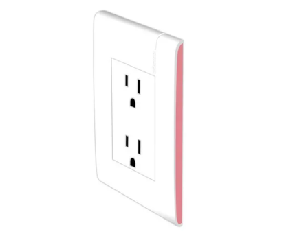 CONTACTO DUPLEX MODUS PRO CON PLACA BLANCA/FLAMINGO E6028NFLPTL