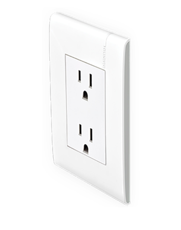 CONTACTO DUPLEX MODUS PRO CON PLACA BLANCA/LUNA E6028NLNPTL