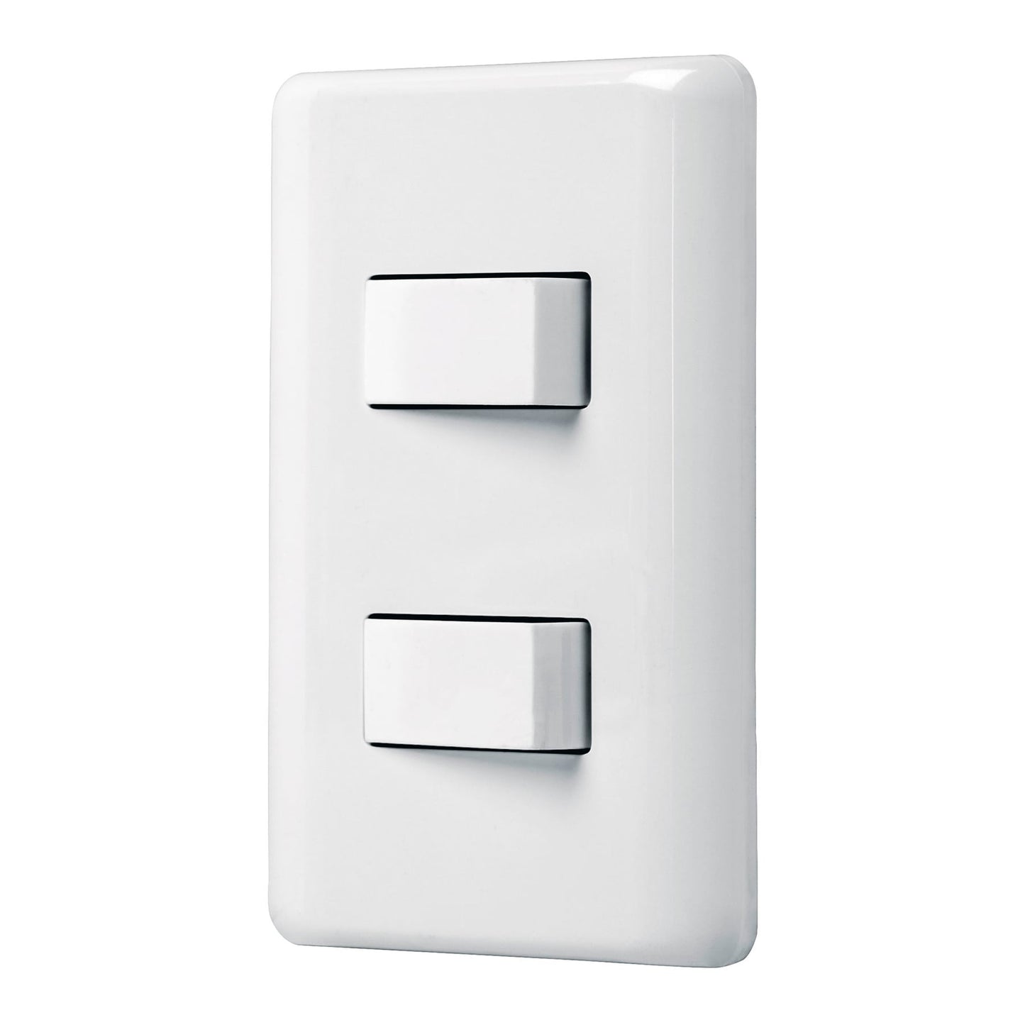 PLACA ARMADA 2 INTERRUPTORES SENCILLOS BCO BASIC VOLTECK (25080) PA-APDO-B