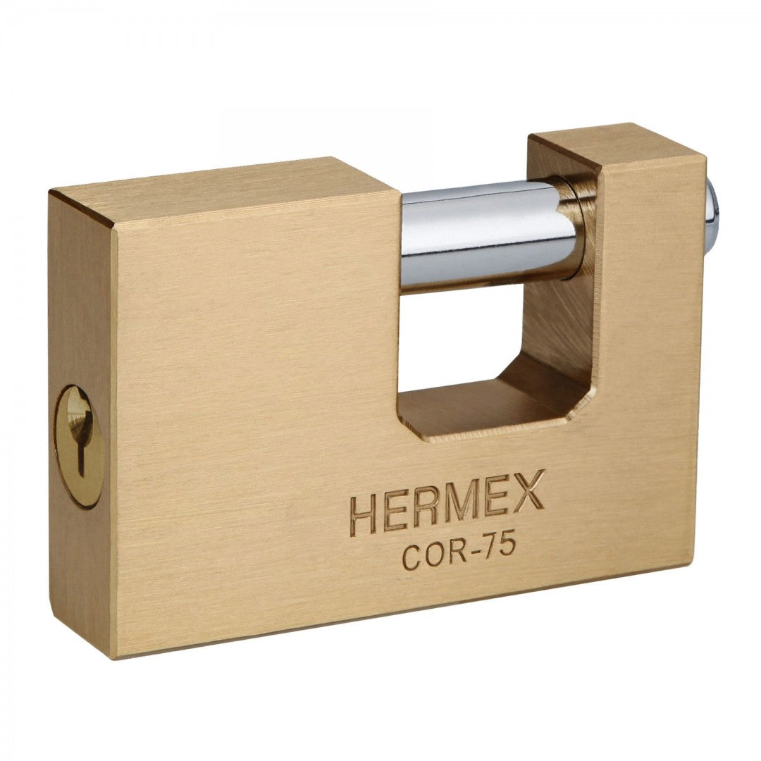 CANDADO ANTIPALANCA HERMEX DORADA COR-75 (43357) COR-75 75MM
