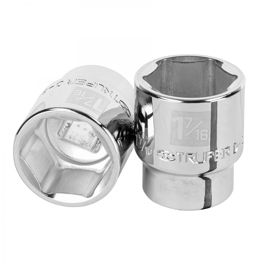 DADO D 1-7/16 6 PUNTAS CUADRO 3/4 TRUPER (13831) D-3446-H