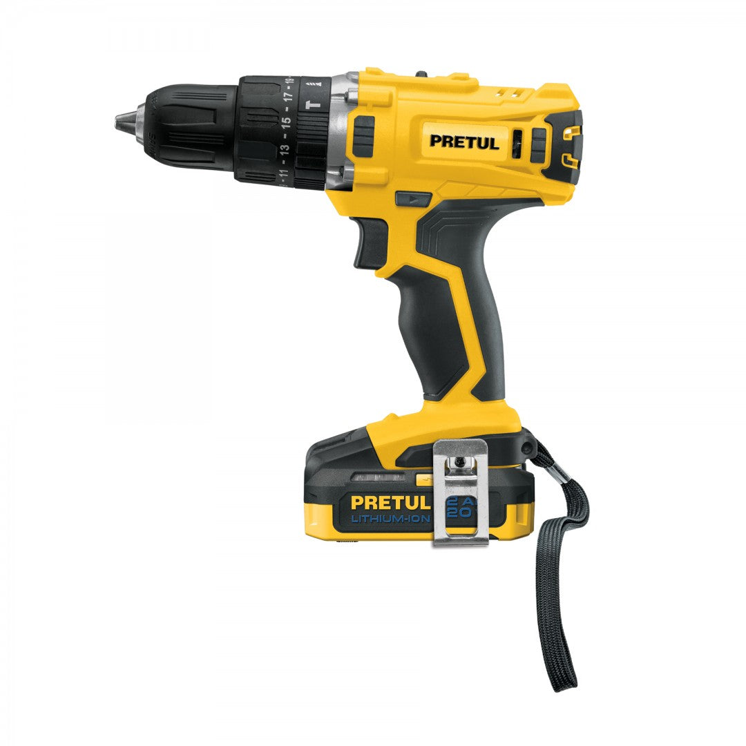 ROTOMARTILLO INALAMBRICO 1/2⤝ BATERIA ION LITIO 20V PRETUL (26117)