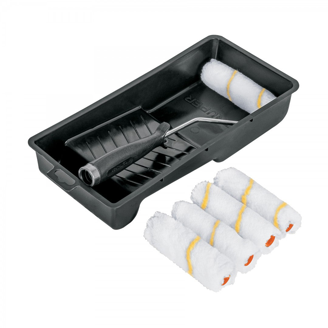 KIT DE RODILLO PARA PINTAR 4" (MANERAL, CHAROLA Y FELPA) TRUPER (15023) KIT-ROPI-420N