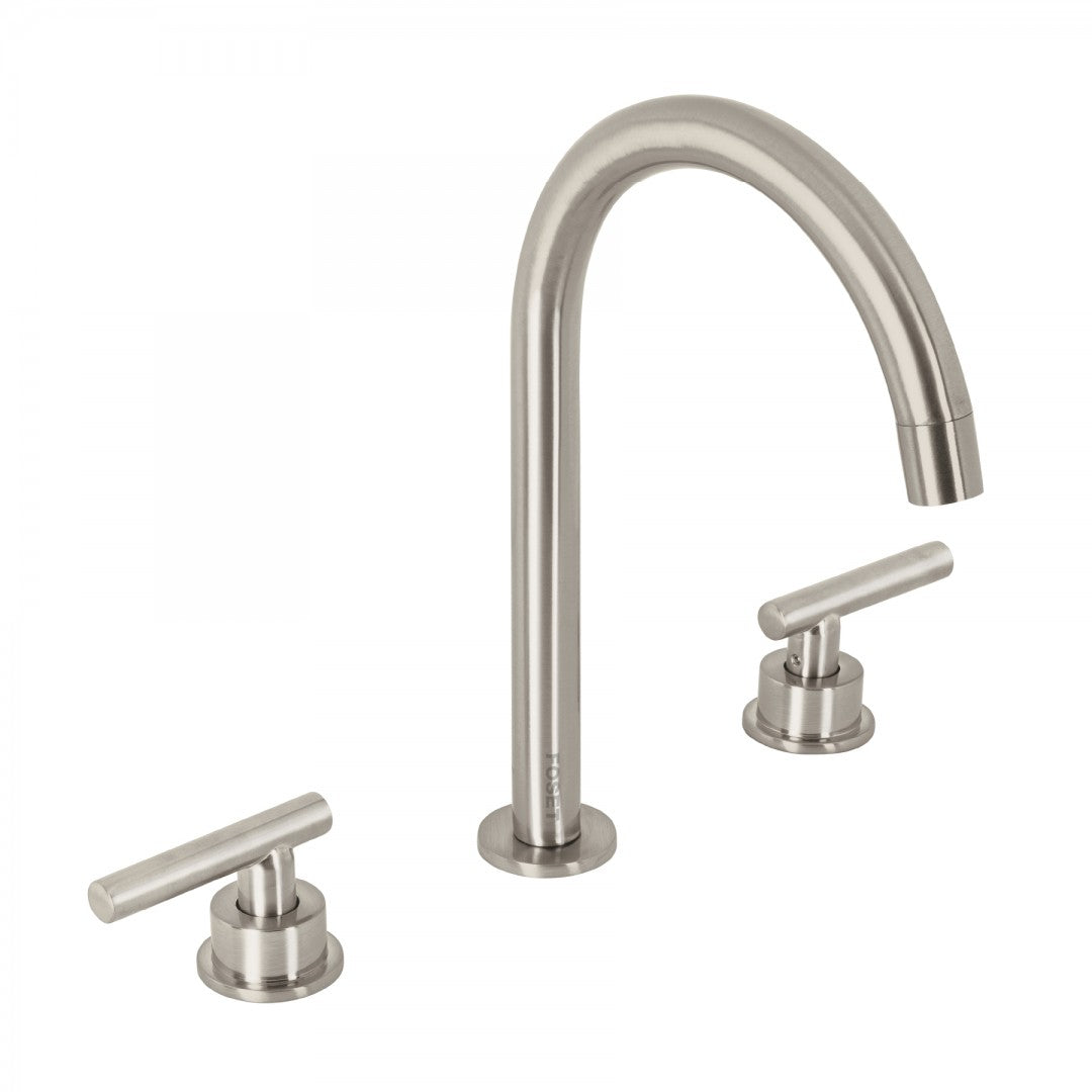 MEZCLADORA P/LAVABO TALADROS SEPARADOS PALANCA SATIN TUBIG (46757) TBM-92N