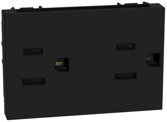 CONTACTO DUPLEX 3 MODULOS QUINZIÑO GO NEGRO JB4188QS