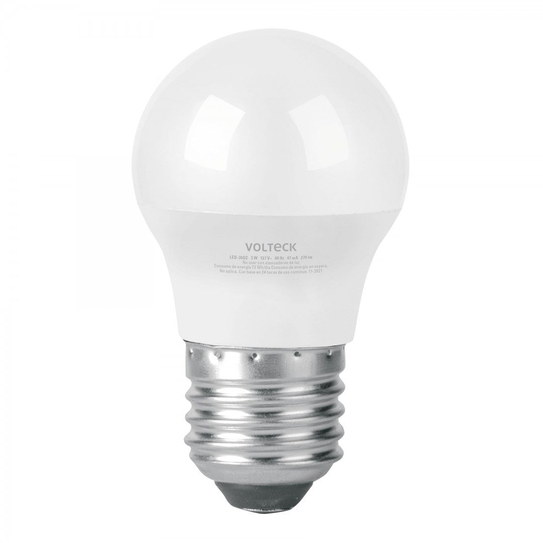 LAMPARA LED A19 3W E27 110-220V LUZ CALIDA VOLTECK (46855) LED-30C