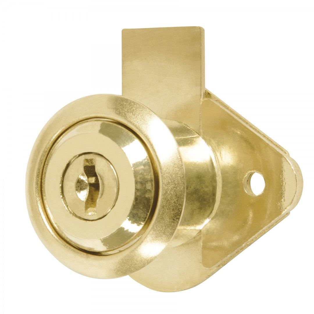 CERRADURA PARA MUEBLE MOD 21 LATON HERMEX BASIC (23505) CM-21L-P