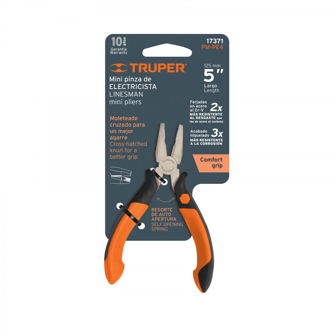 PINZA DE ELECTRICISTA TRUPER COMFORT GRIP (17371) PM-PE4