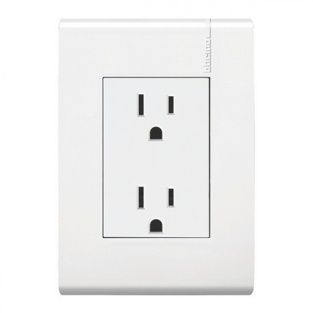 CONTACTO DUPLEX MODUS PRO CON PLACA BLANCO E6028NPTL