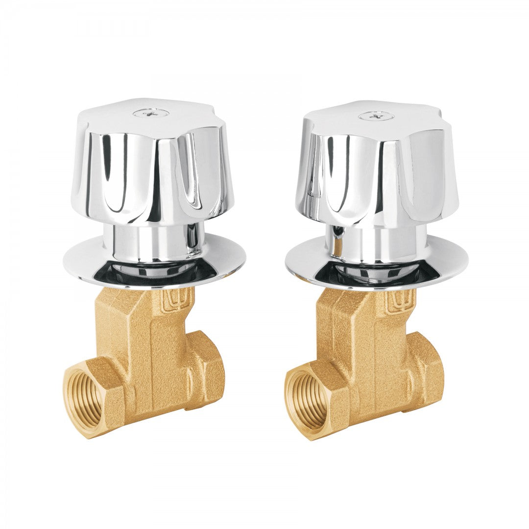 JUEGO DE 2 LLAVES P/EMPOTRAR ROSCABLES MANERAL METALICO FOSET (49251) E-052