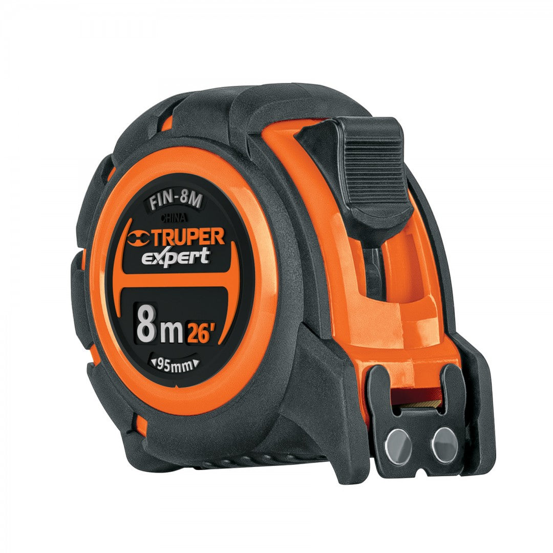 Flexometro Professionale 10m - Larghezza 25mm, Punta Magnetica, Blocco Automatico E Clip Da Cintura - Foto 3