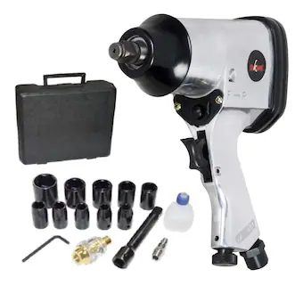 PISTOLA DE IMPACTO 1/2" C/DADOS Y MALETIN 320 FT/LB 5CFM A 90 PSI PI-1217