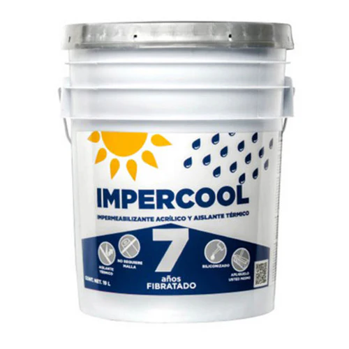 IMPERMEABILIZANTE IMPERCOOL FIBRATADO 7 AÑOS 19 L