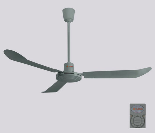 VENTILADOR DE TECHO LINKE ALUMINIO ASPAS GRIS 56 C-5601-AL-GRIS