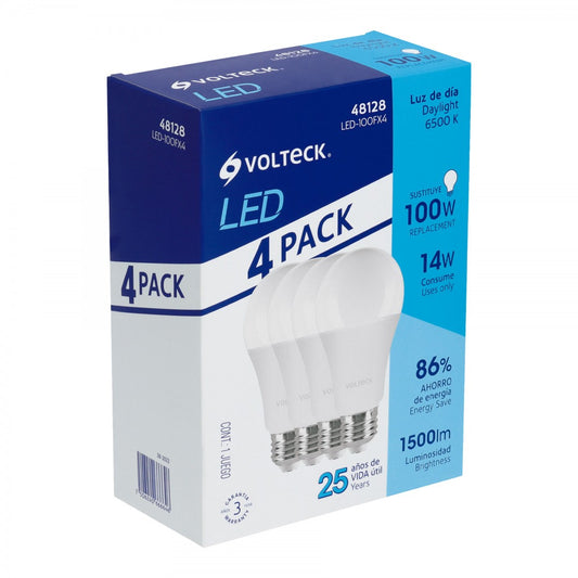 LAMPARA LED A19 16W E27  LUZ DE DIA VOLTECK (48128)