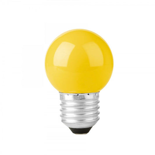 LÁMPARA LED TIPO BULBO G45 1 W COLOR AMARILLO, CAJA, VOLTECK (46028)LED-1AM