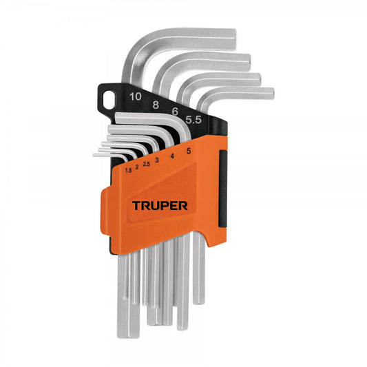 JUEGO DE 10 LLAVES ALLEN 1.5-10MM ESTUCHE PLASTICO TRUPER (15536) ALL-10M