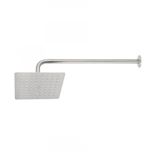 REGADERA CUADRADA 8 ACERO INOX C/ BRAZO SATIN TUBIG (47744) R-415N