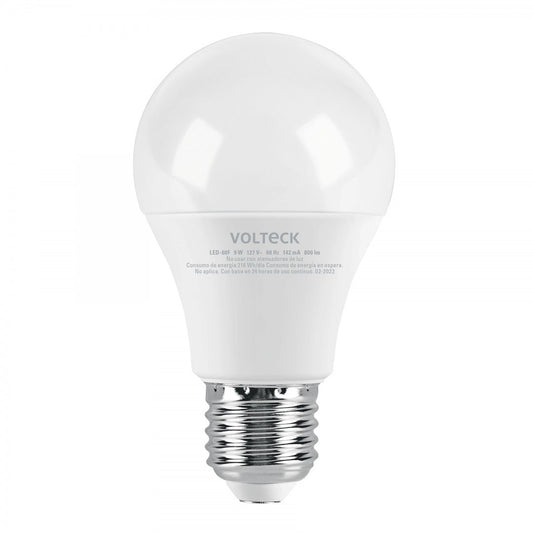 LAMPARA LED A19 9W E27 110-220V LUZ DE DIA VOLTECK (46858) LED-60F