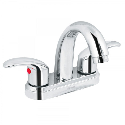 MEZCLADORA LAVABO MANERALES PALANCA CUELLO ALTO ACERO INOX FOSET (49693) AQM-52