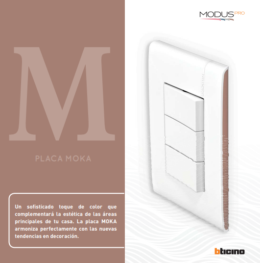 PLACA MODUS PRO BLANCA/MOKA 3V + 3 APAGADORES MODUS PRO BLANCO – Surpesa
