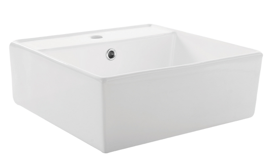 LAVABO MINIMALISTA CUADRATO BLANCO