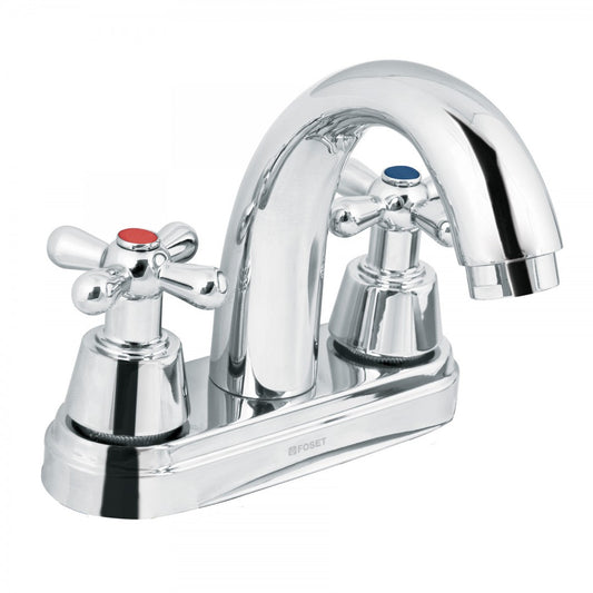 MEZCLADORA P/LAVABO NARIZ CURVA MANERAL CRUCETA FOSET (49692) AQM-51