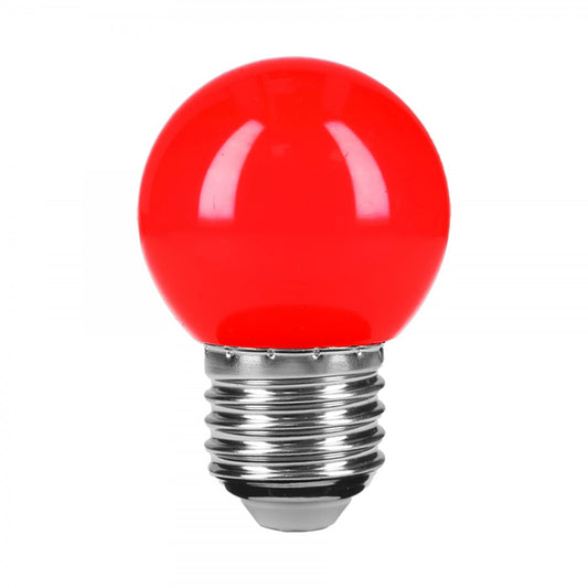 LÁMPARA LED TIPO BULBO G45 1 W COLOR ROJO, CAJA, VOLTECK (46029)LED-1RO