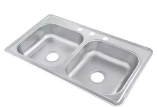 TARJA DE EMPOTRAR ACERO INOX DOBLE 84X48 MUNICH (MUNTA-02)