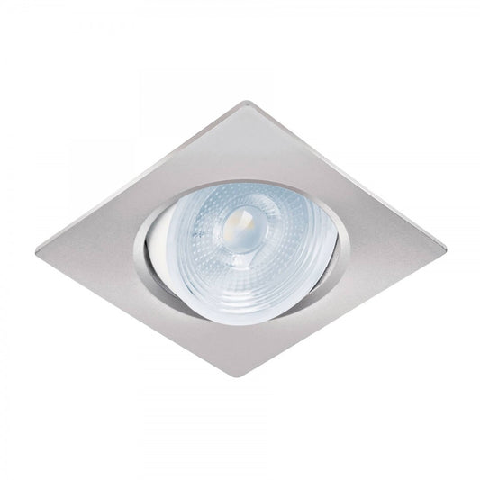 LUMINARIO EMPOTRABLE CUADRADO LED DIRIGIBLE 5 W CROMO (46949)EMP-108L  
