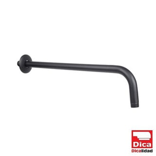 BRAZO REDONDO 40 CM A PARED C/CHAPETON NEGRO DICA 4552BRR.2