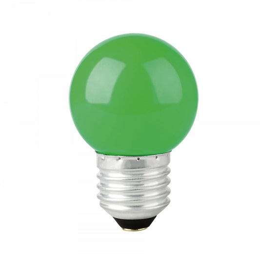 LÁMPARA LED TIPO BULBO G45 1 W COLOR VERDE, CAJA, VOLTECK (46027)LED-1VE