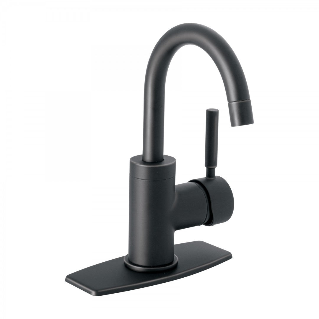 MONOMANDO CORTO P/ LAVABO NEGRO MATE FOSET (46764) TBM-45M