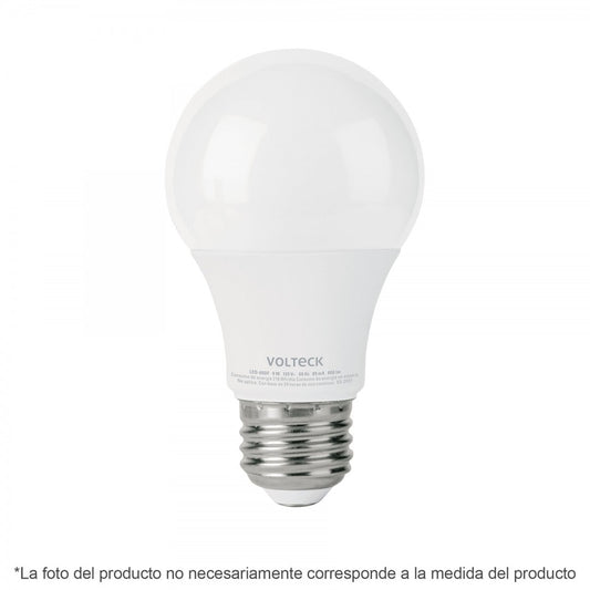 LAMPARA LED A19 110 VOLTS LUZ CALIDA ATENUABLE 9 WATTS VOLTECK (48298) LED-60DC
