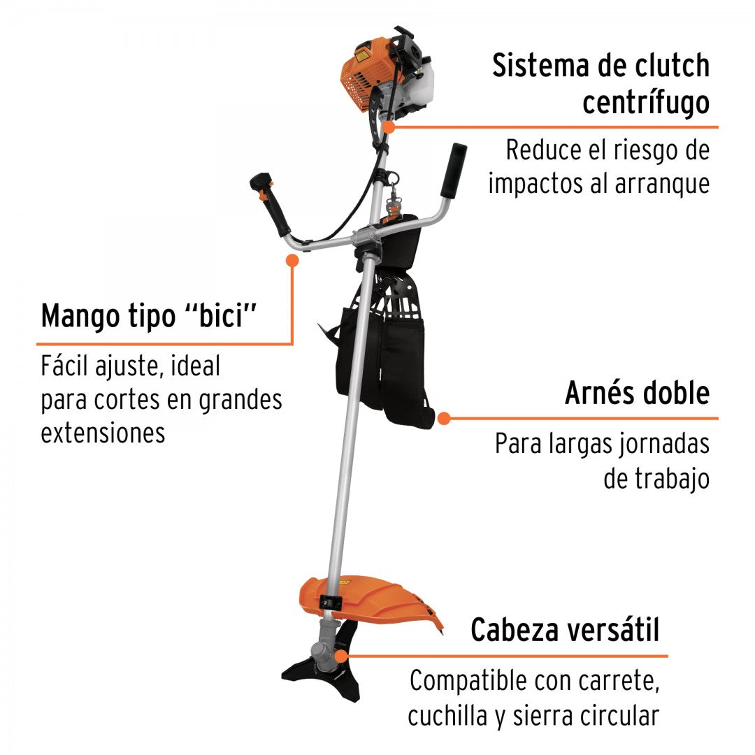 DESBROZADORA DE GASOLINA 63 CC USO RUDO TRUPER (12671) DES-63