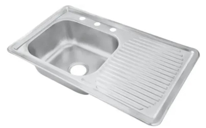 TARJA DE EMPOTRAR ACERO INOX DERECHA 80X50 MUNICH (MUNTA-01D)