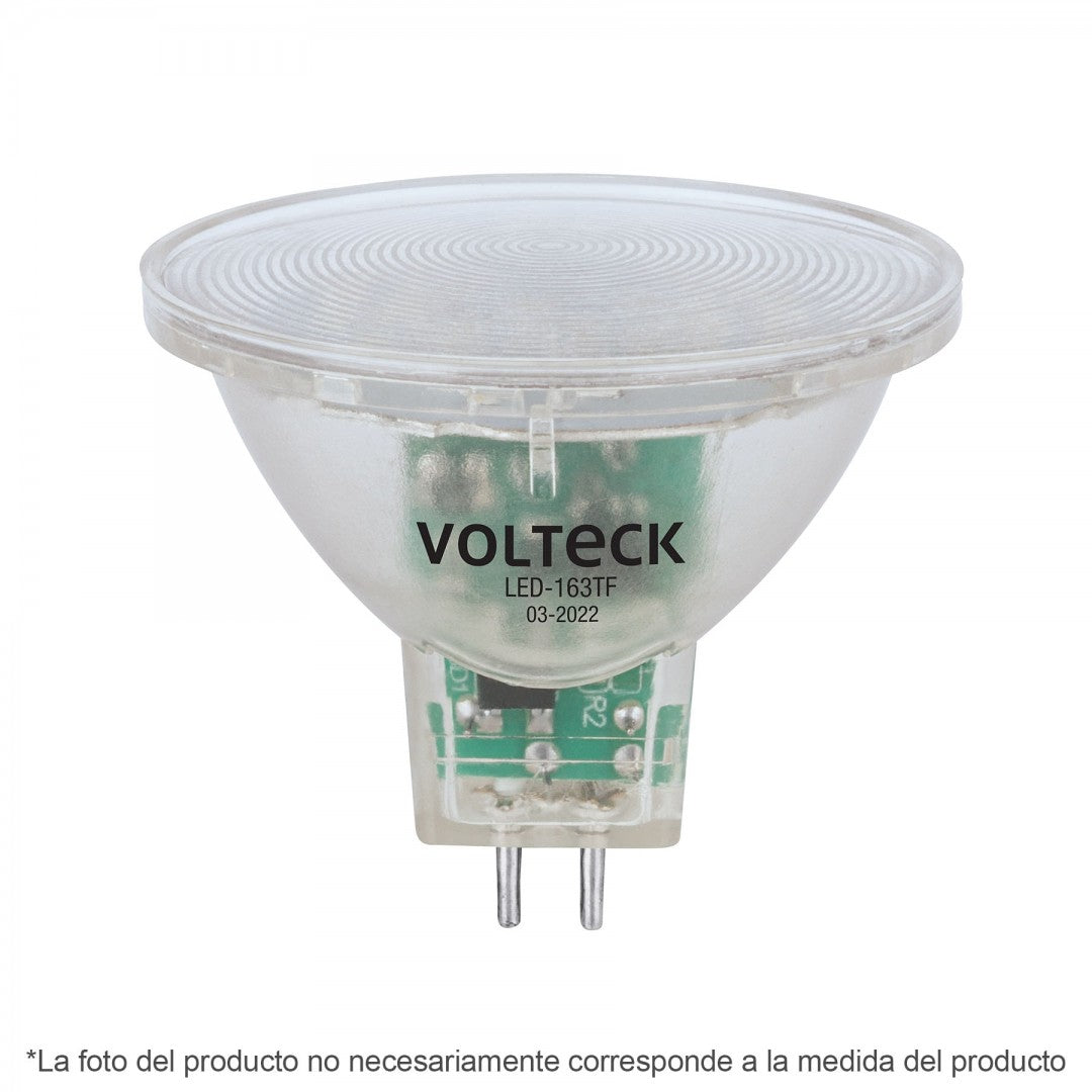 LÁMPARA TRANS. DE LED 3W MR16 BASE GU5.3 LUZ CÁLIDA, BLÍSTER (48403)